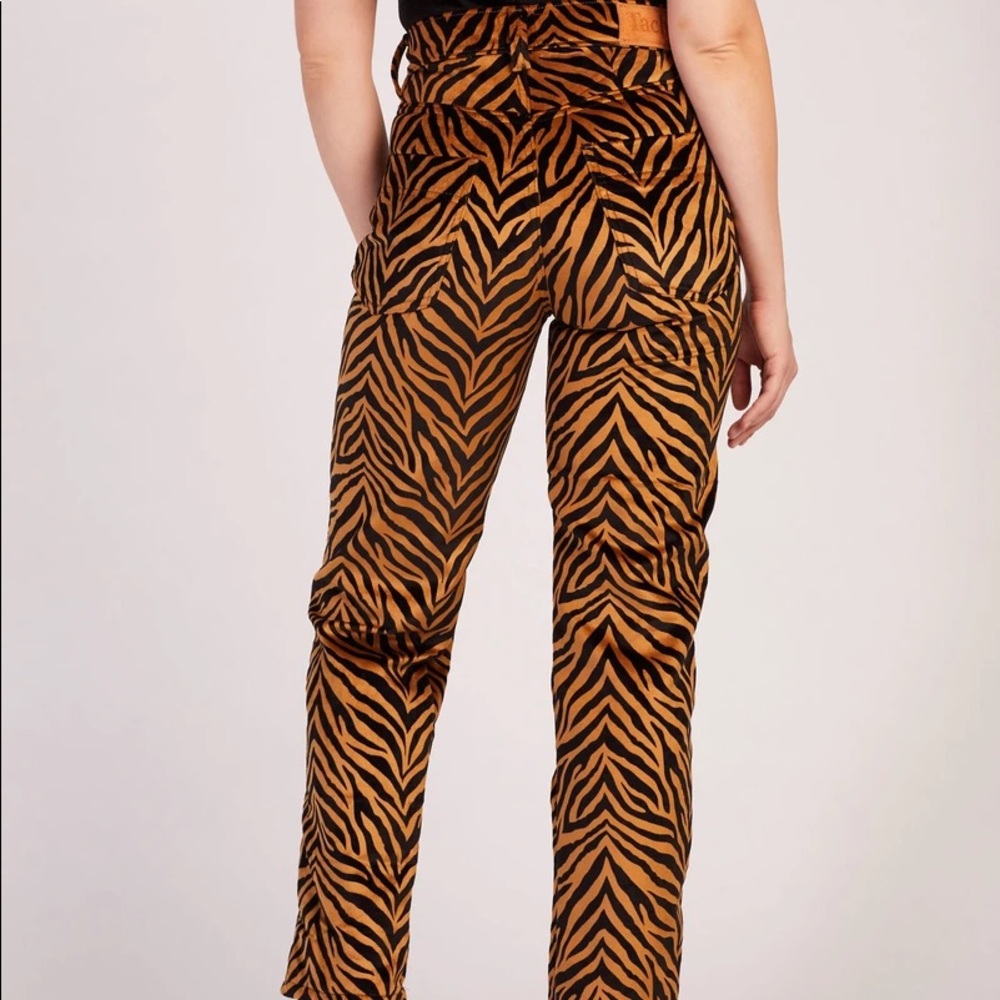 NWT tach velvet tiger print pants